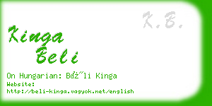 kinga beli business card